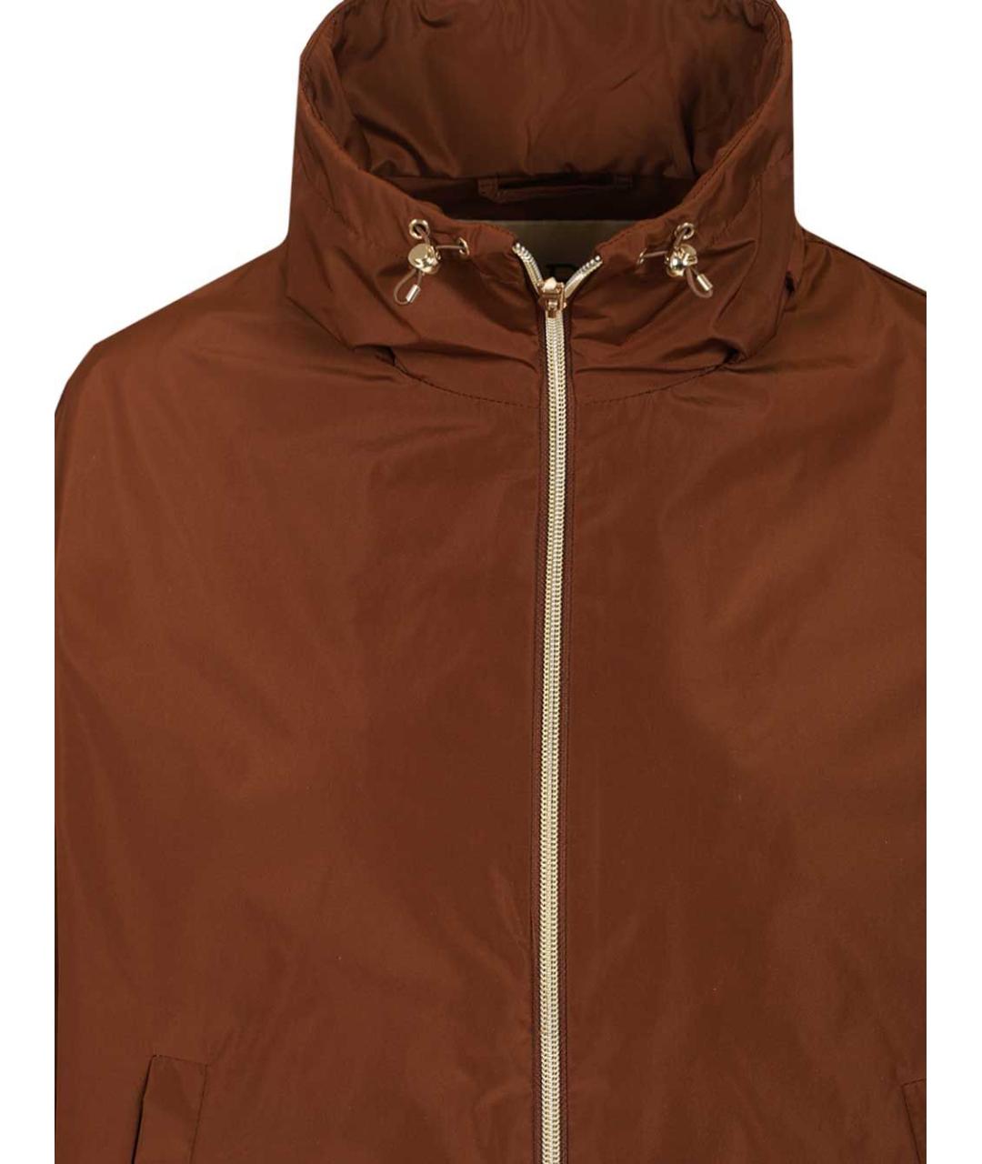 HERNO Коричневая полиэстеровая куртка, фото 4