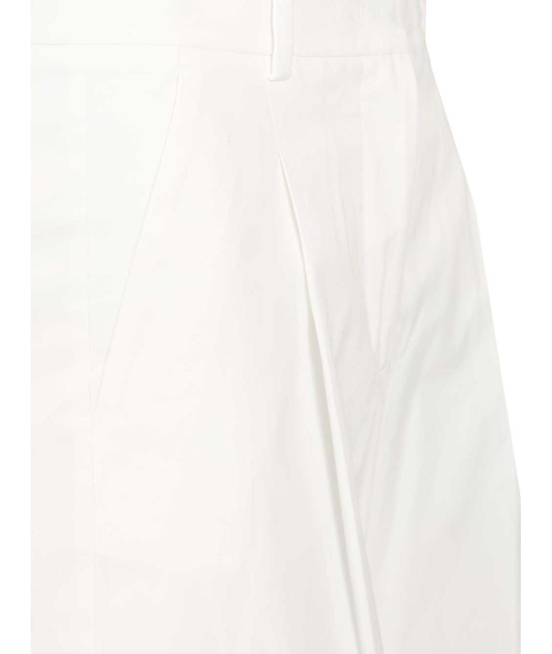 WEEKEND MAX MARA Белые хлопковые прямые брюки, фото 5