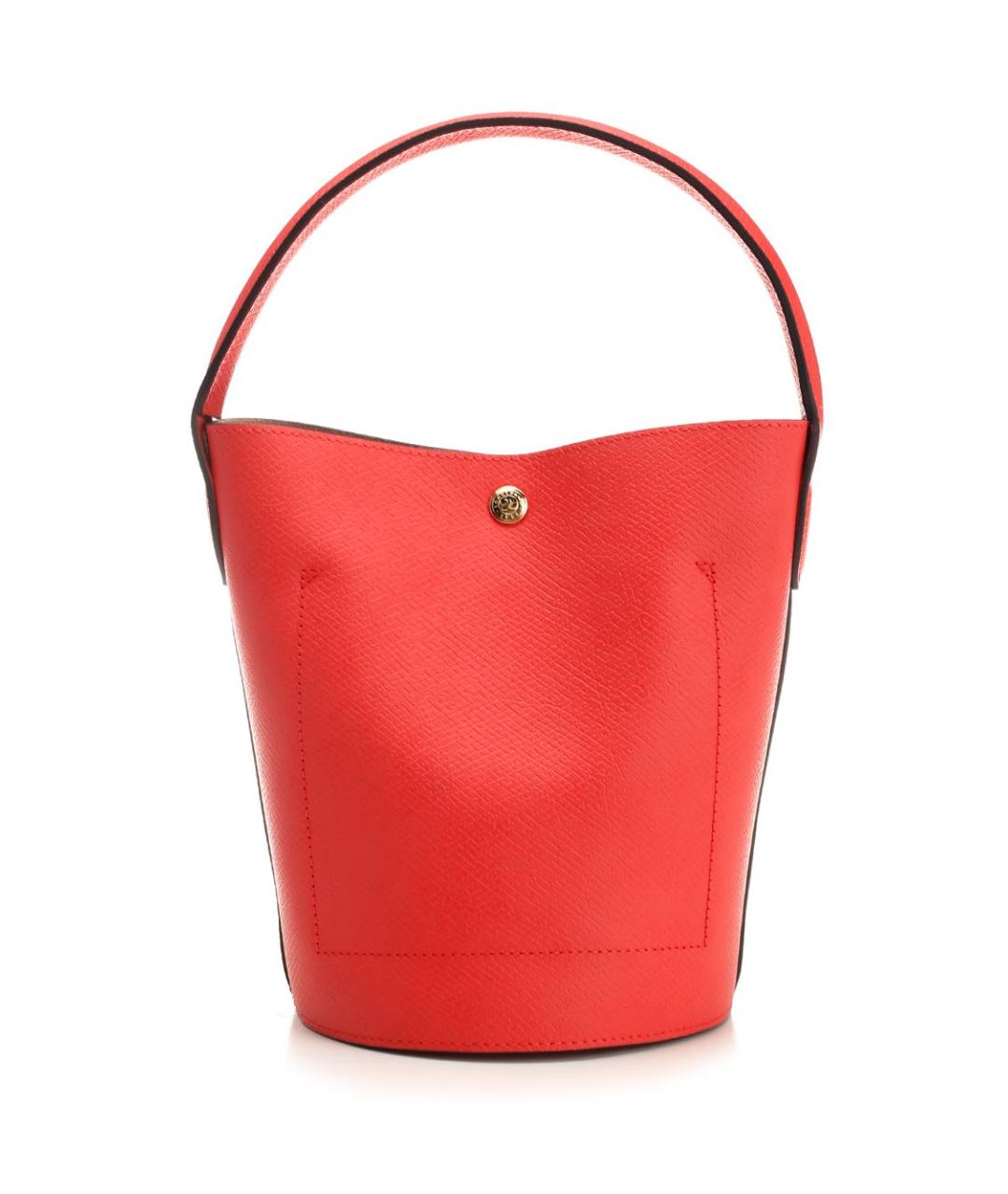 LONGCHAMP Красная кожаная сумка с короткими ручками, фото 3