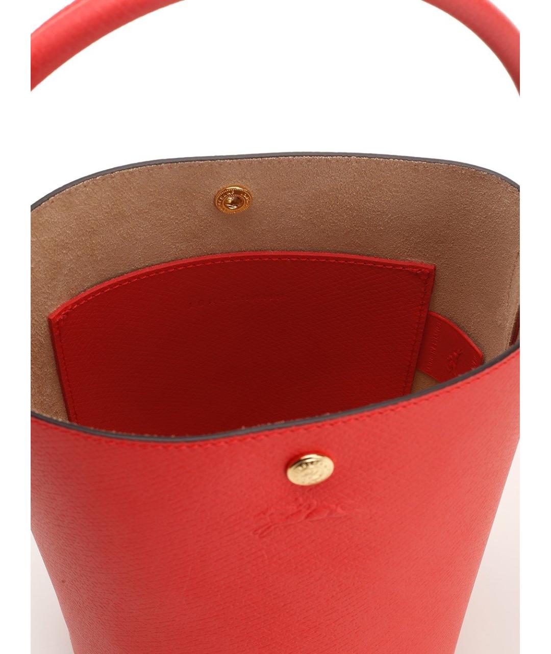 LONGCHAMP Красная кожаная сумка с короткими ручками, фото 4