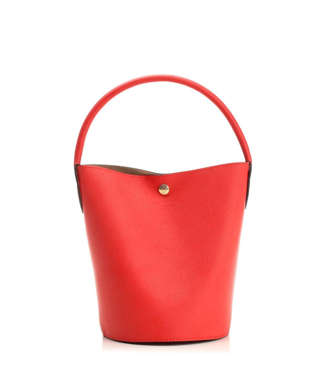 LONGCHAMP Красная кожаная сумка с короткими ручками, фото 1
