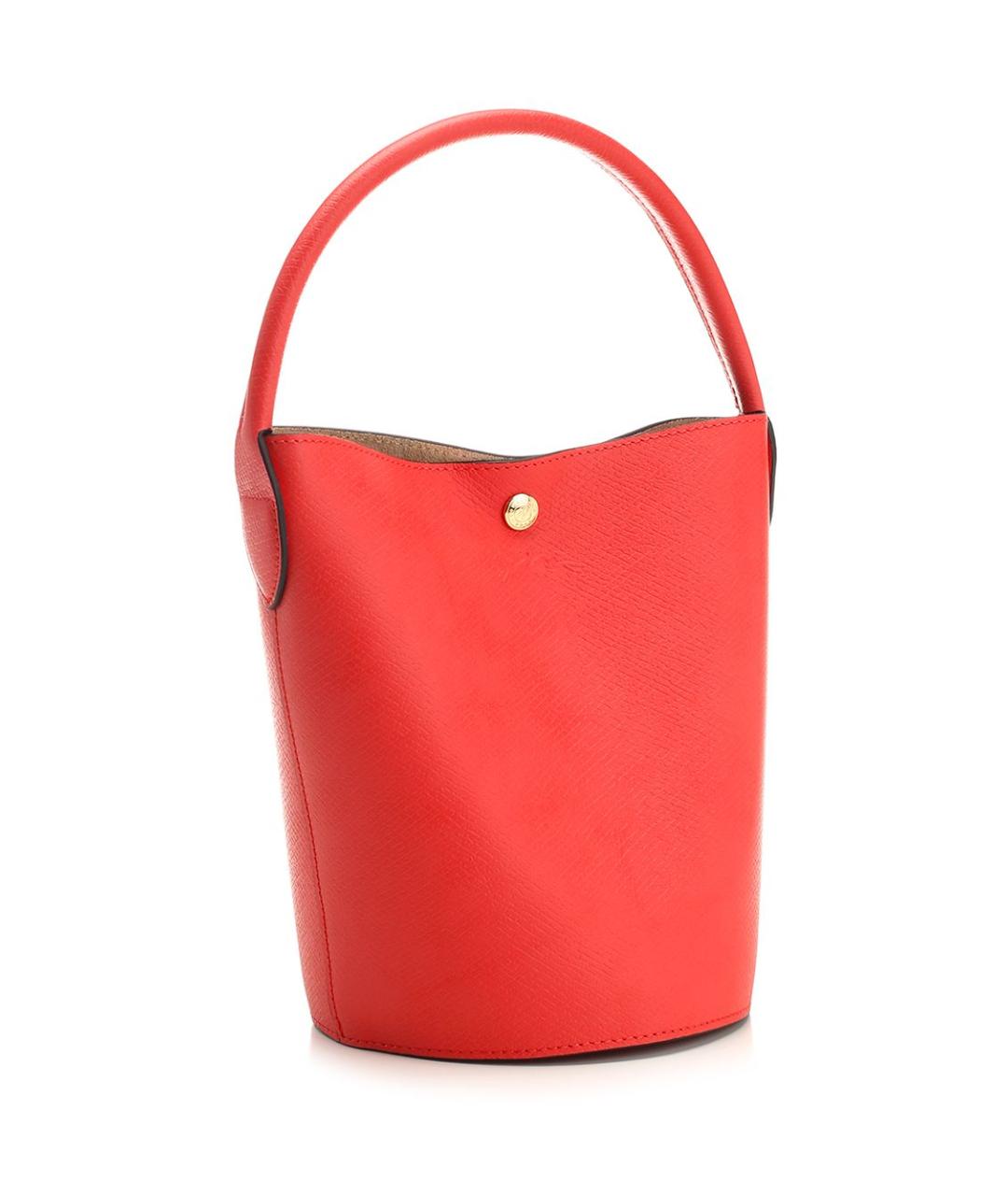 LONGCHAMP Красная кожаная сумка с короткими ручками, фото 2