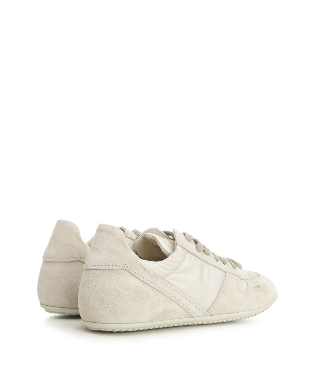 RICK OWENS Бежевые текстильные кроссовки, фото 3