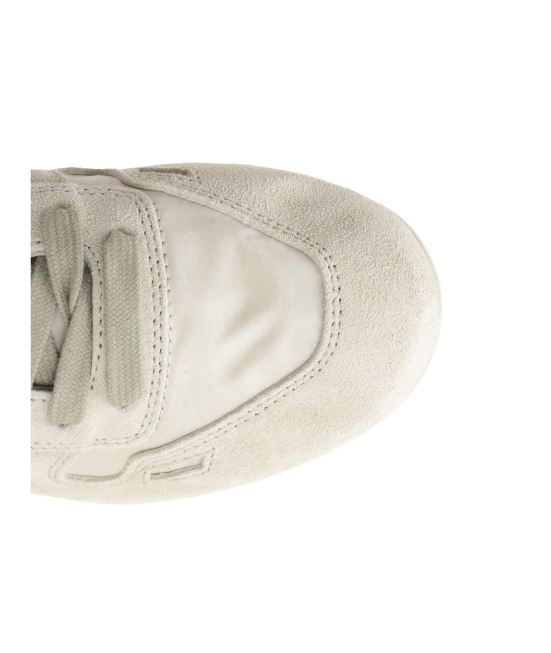 RICK OWENS Бежевые текстильные кроссовки, фото 4