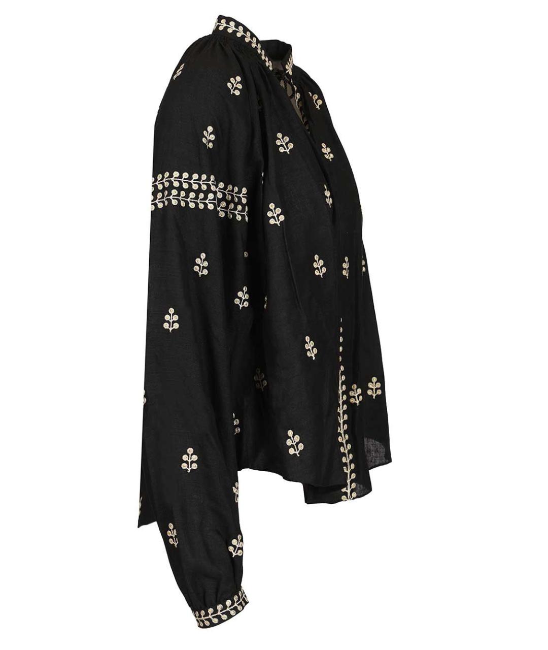 ISABEL MARANT Черная шелковая блузы, фото 3