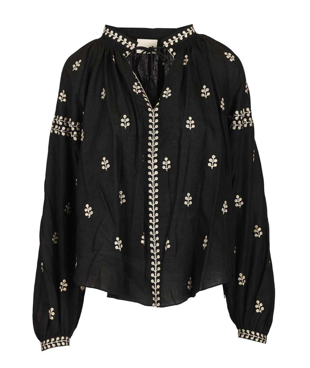 ISABEL MARANT Черная шелковая блузы, фото 1