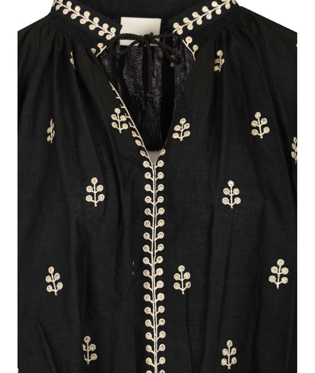 ISABEL MARANT Черная шелковая блузы, фото 4