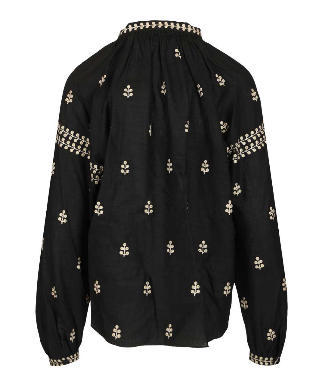 ISABEL MARANT Черная шелковая блузы, фото 2