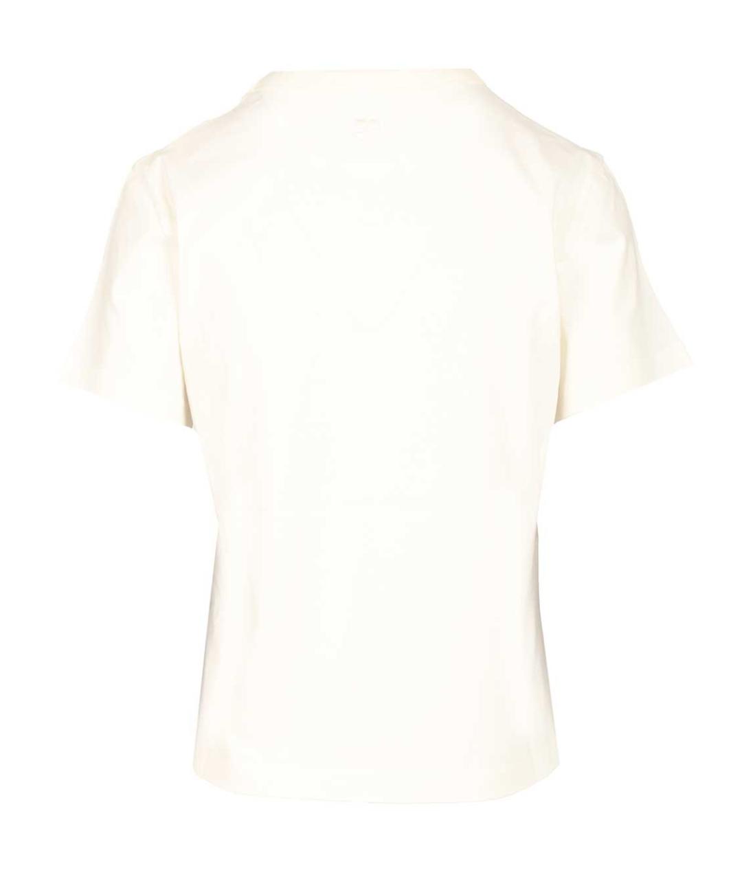 COURREGES Белая хлопковая футболка, фото 2