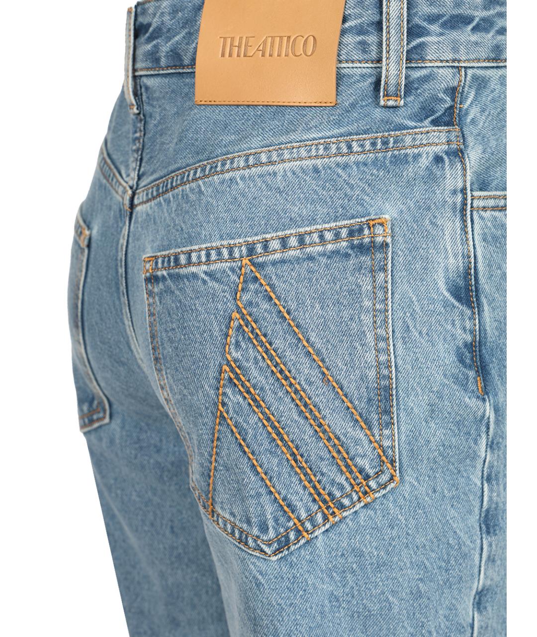 THE ATTICO Голубые хлопко-полиэстеровые джинсы клеш, фото 5