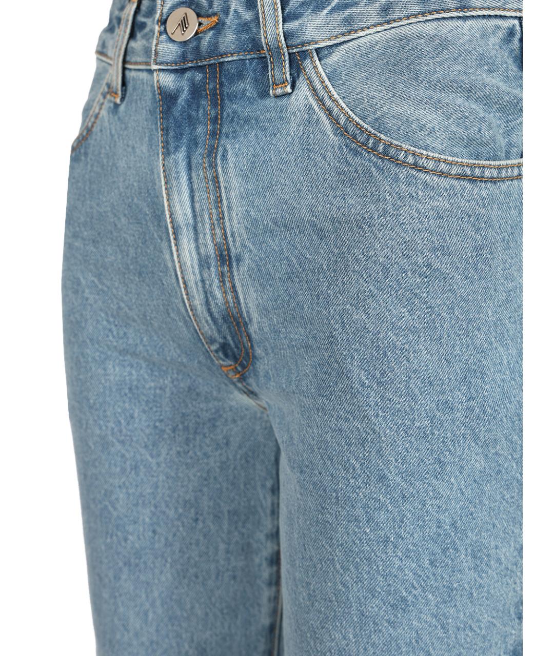 THE ATTICO Голубые хлопко-полиэстеровые джинсы клеш, фото 4