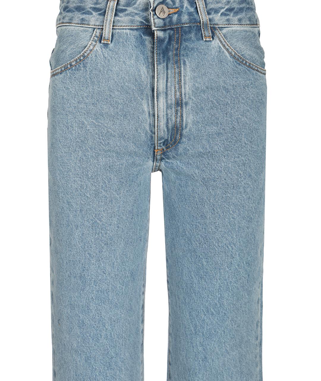 THE ATTICO Голубые хлопко-полиэстеровые джинсы клеш, фото 3