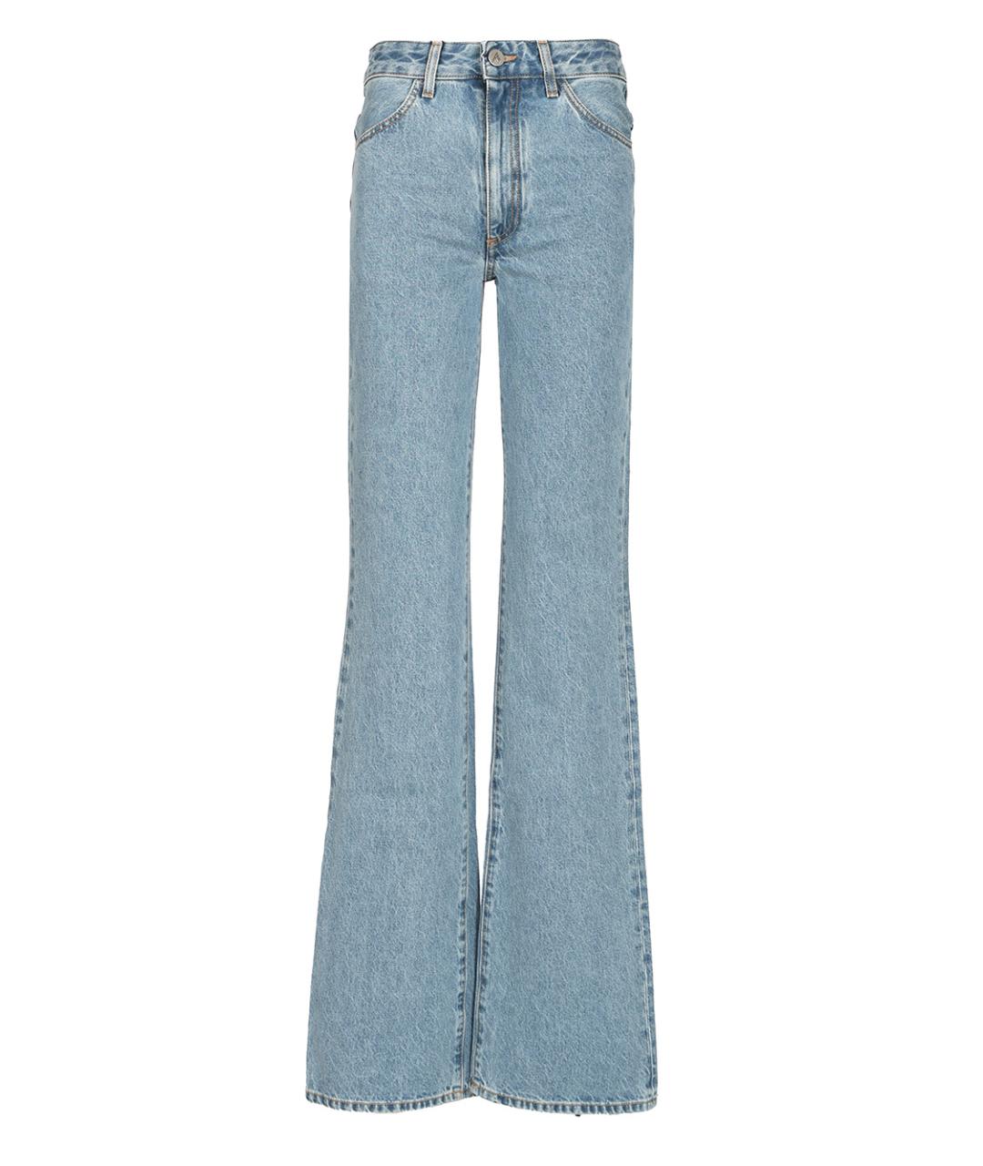 THE ATTICO Голубые хлопко-полиэстеровые джинсы клеш, фото 1