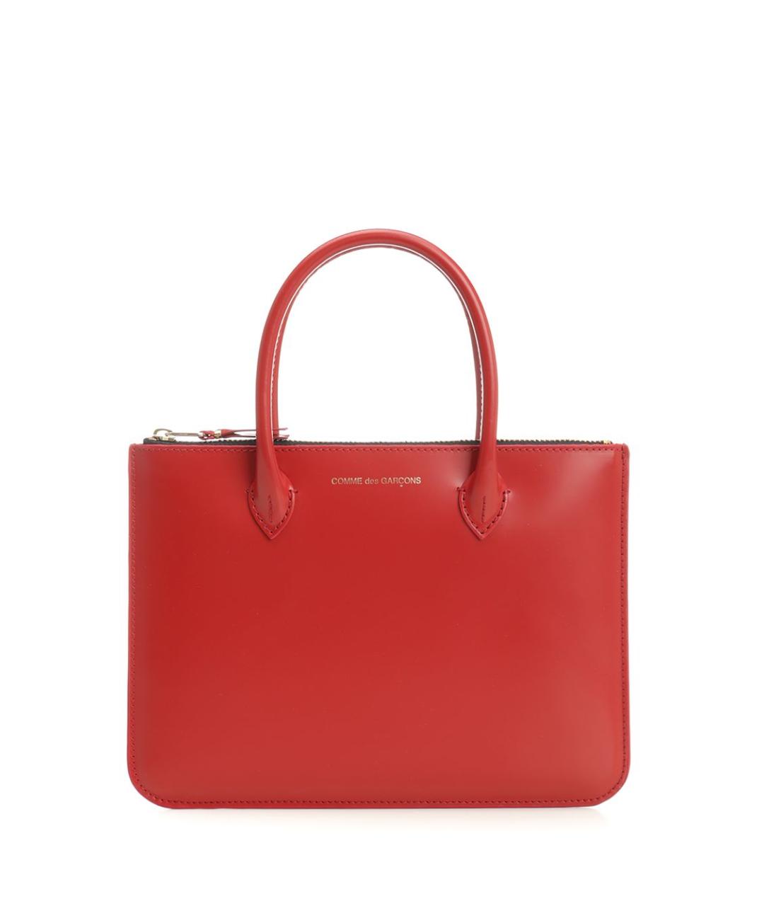 COMME DES GARÇONS WALLET Красная кожаная сумка тоут, фото 1