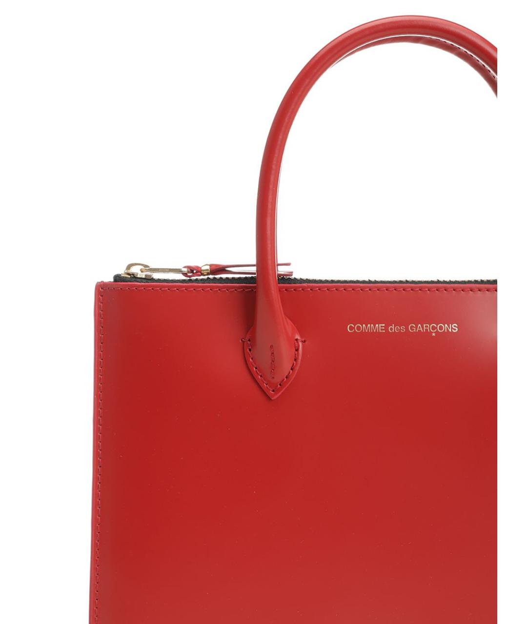 COMME DES GARÇONS WALLET Красная кожаная сумка тоут, фото 5