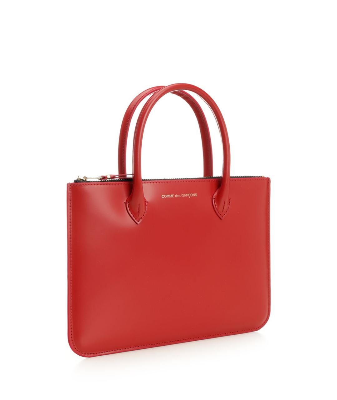 COMME DES GARÇONS WALLET Красная кожаная сумка тоут, фото 2