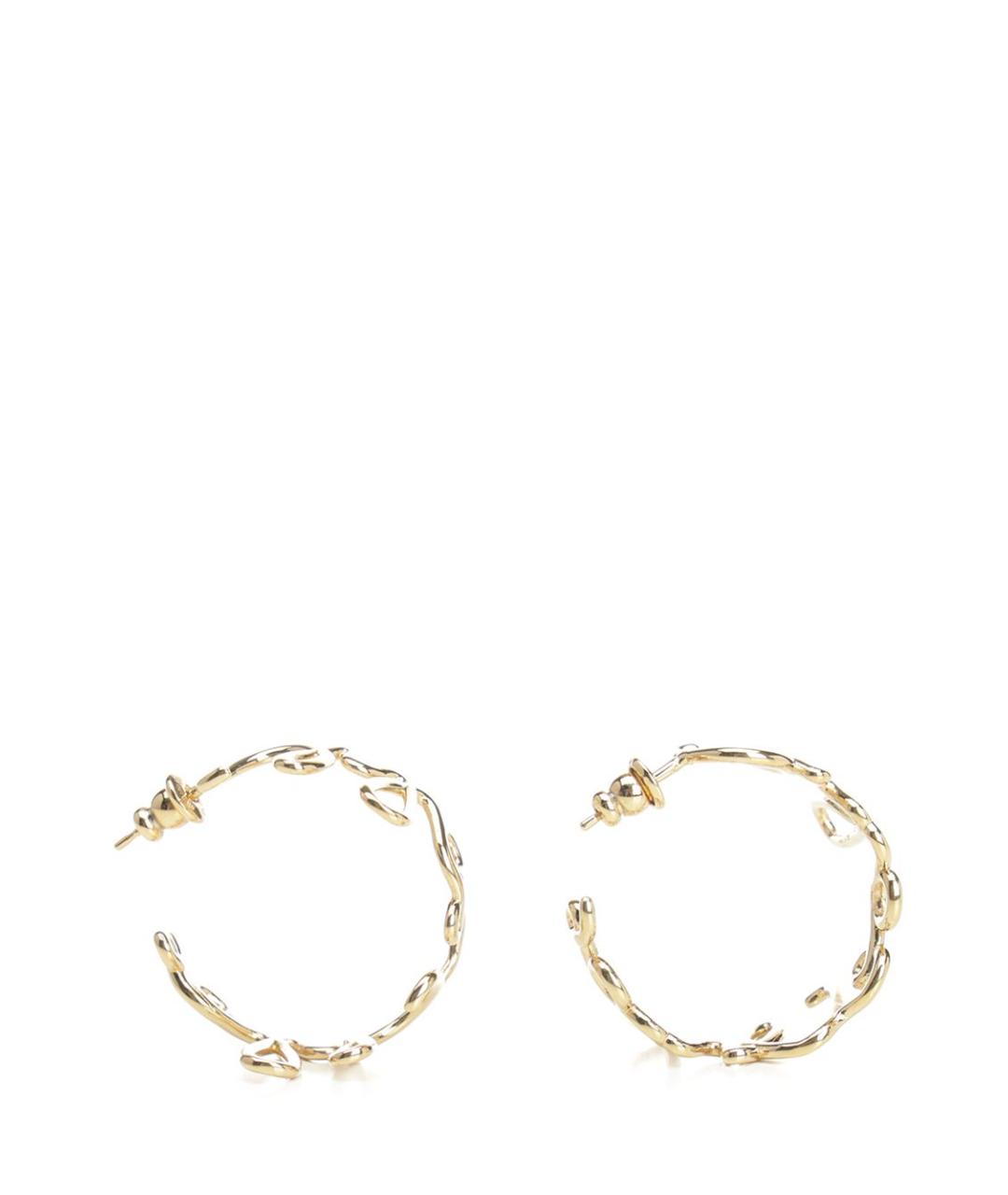 CHLOE Золотые металлические серьги, фото 2