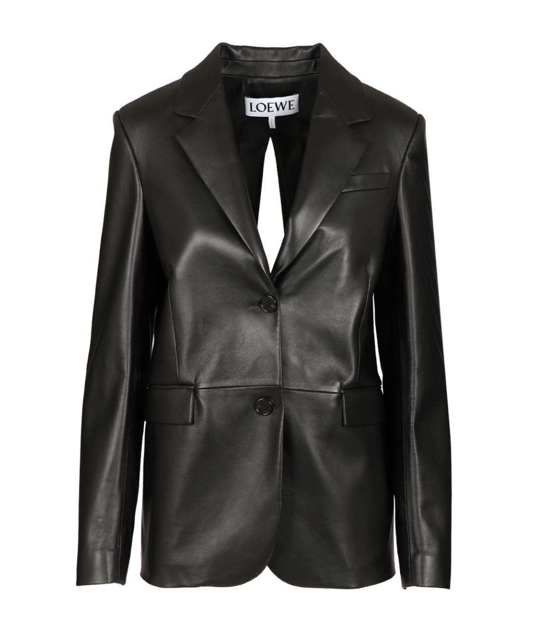 LOEWE Черный кожаный жакет/пиджак, фото 1