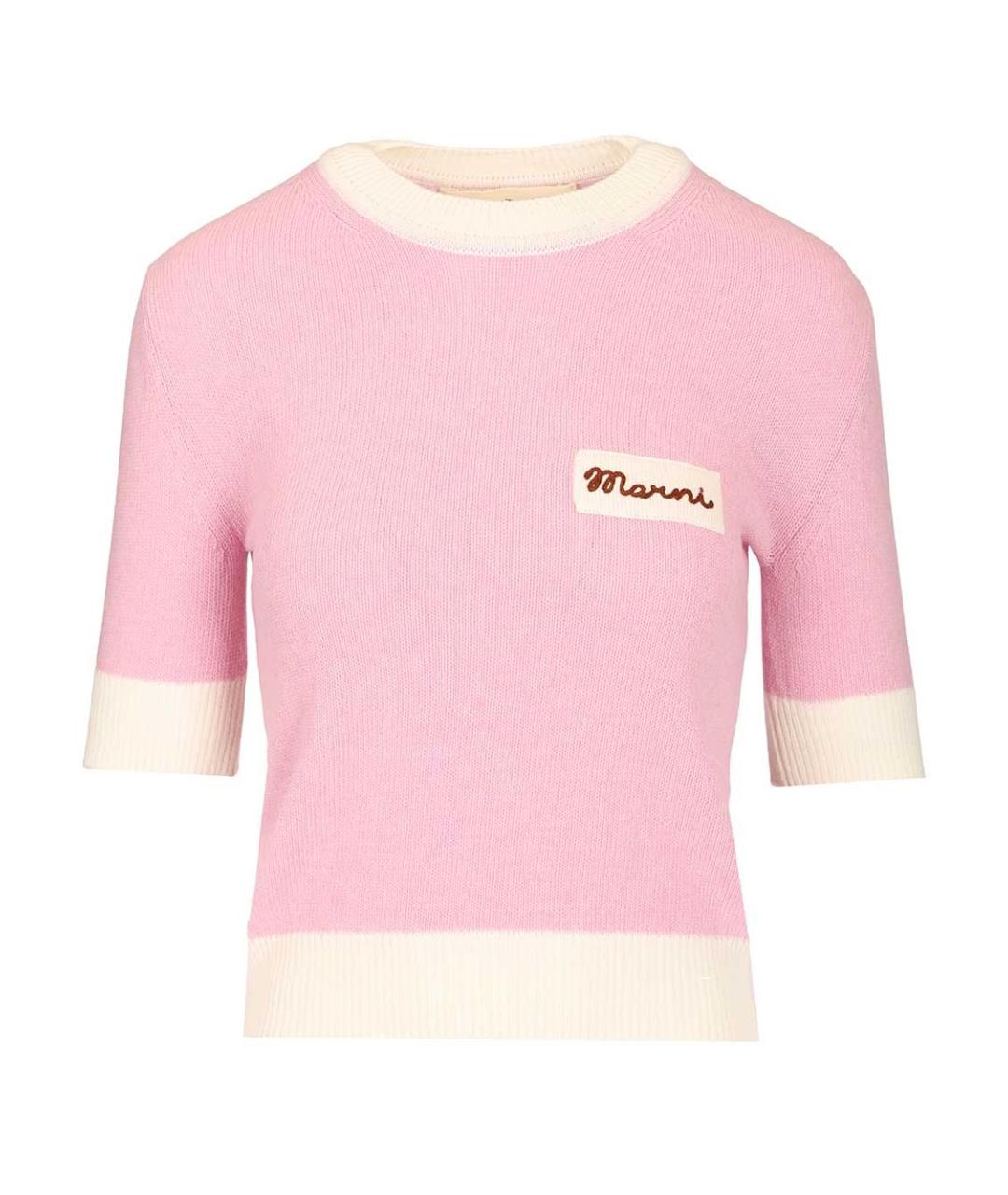 MARNI Розовый шерстяной джемпер / свитер, фото 1