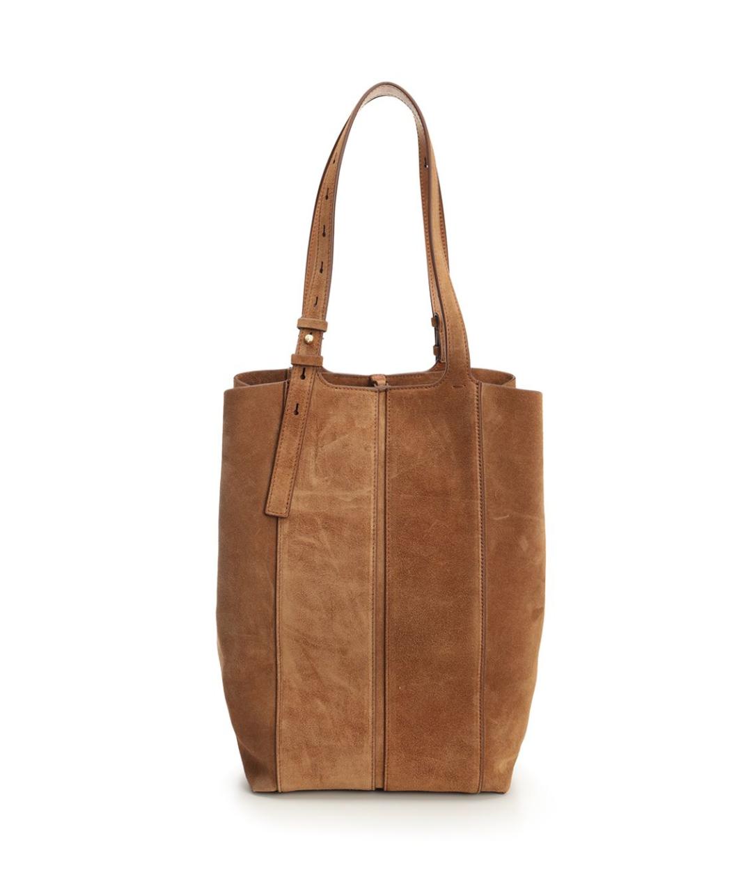 GOLDEN GOOSE DELUXE BRAND Коричневая замшевая сумка тоут, фото 3