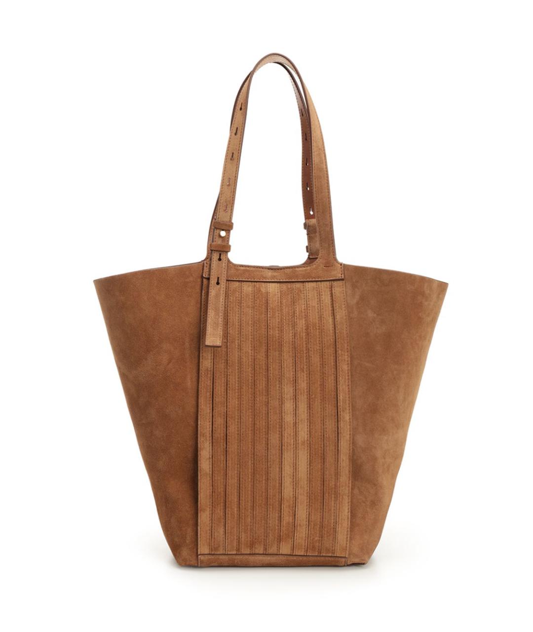 GOLDEN GOOSE DELUXE BRAND Коричневая замшевая сумка тоут, фото 5