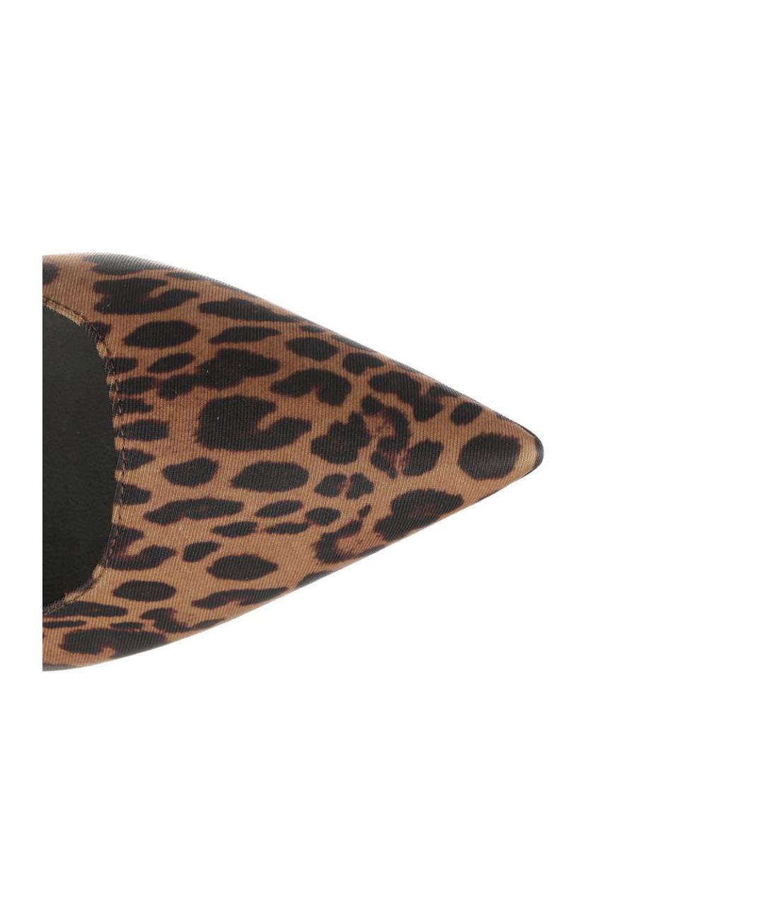 STUART WEITZMAN Коричневые текстильные туфли, фото 4