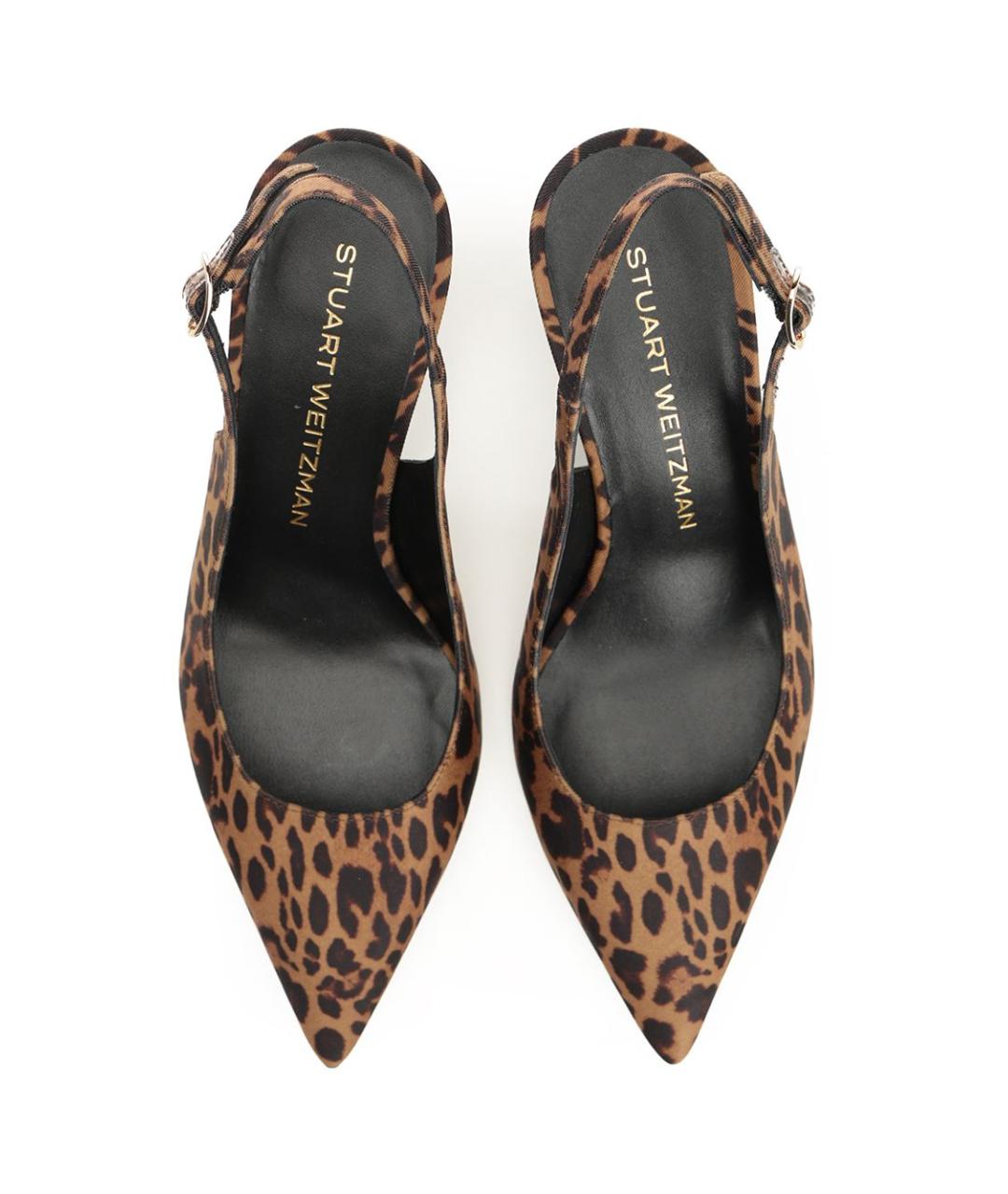 STUART WEITZMAN Коричневые текстильные туфли, фото 5