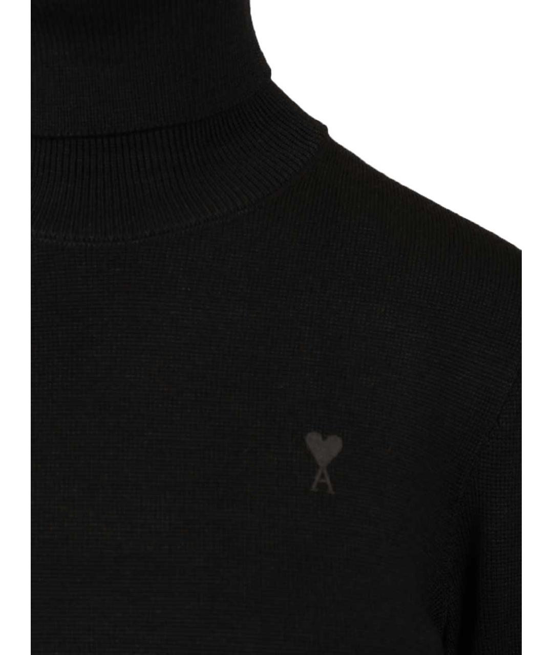 Ami Paris Черный шерстяной джемпер / свитер, фото 4