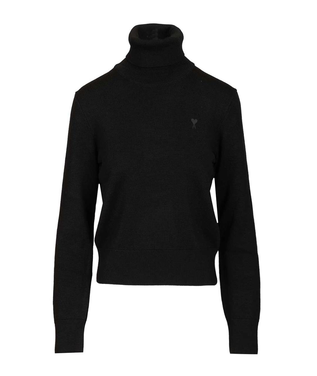 Ami Paris Черный шерстяной джемпер / свитер, фото 1