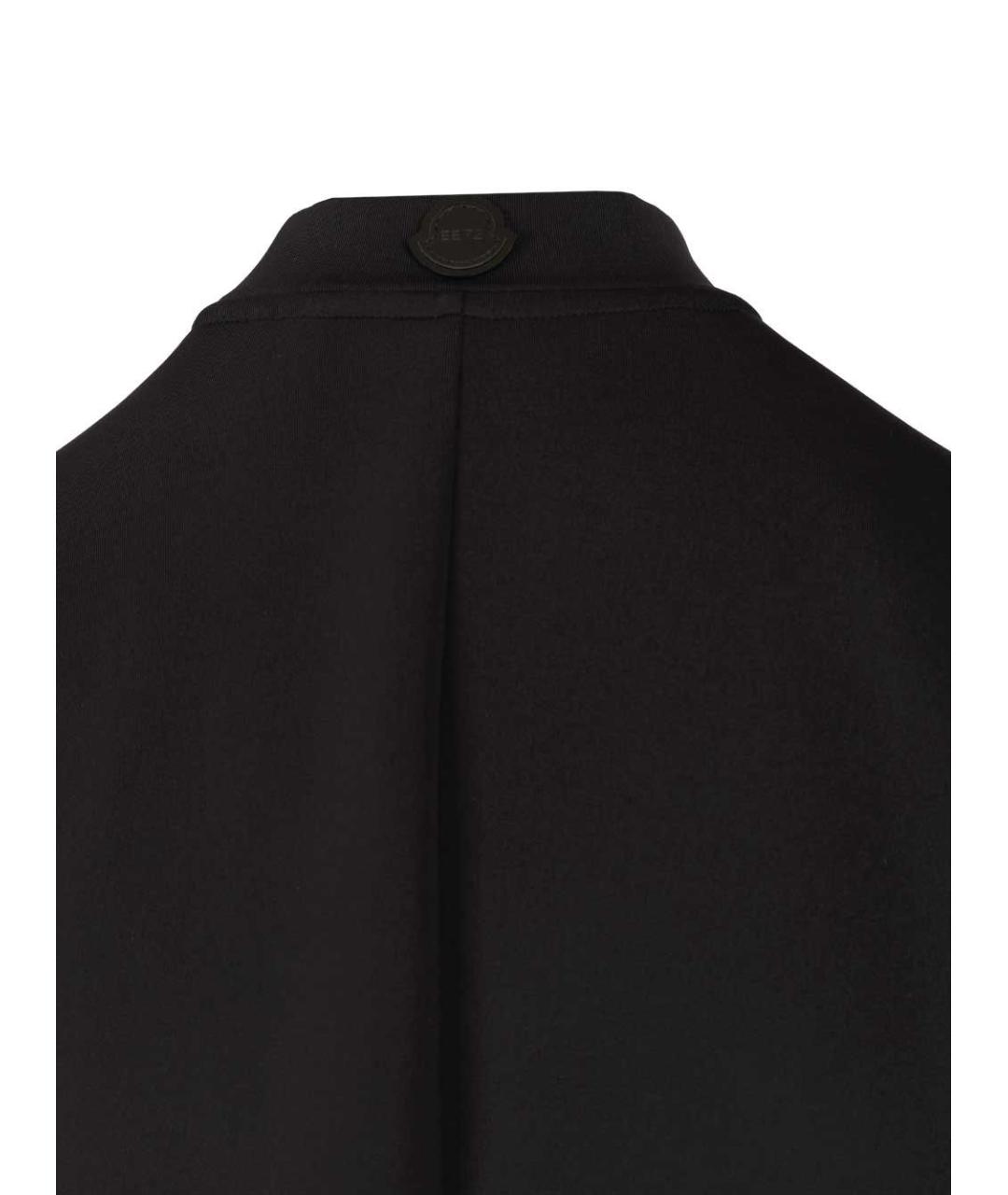 MONCLER Черная полиэстеровая футболка, фото 5