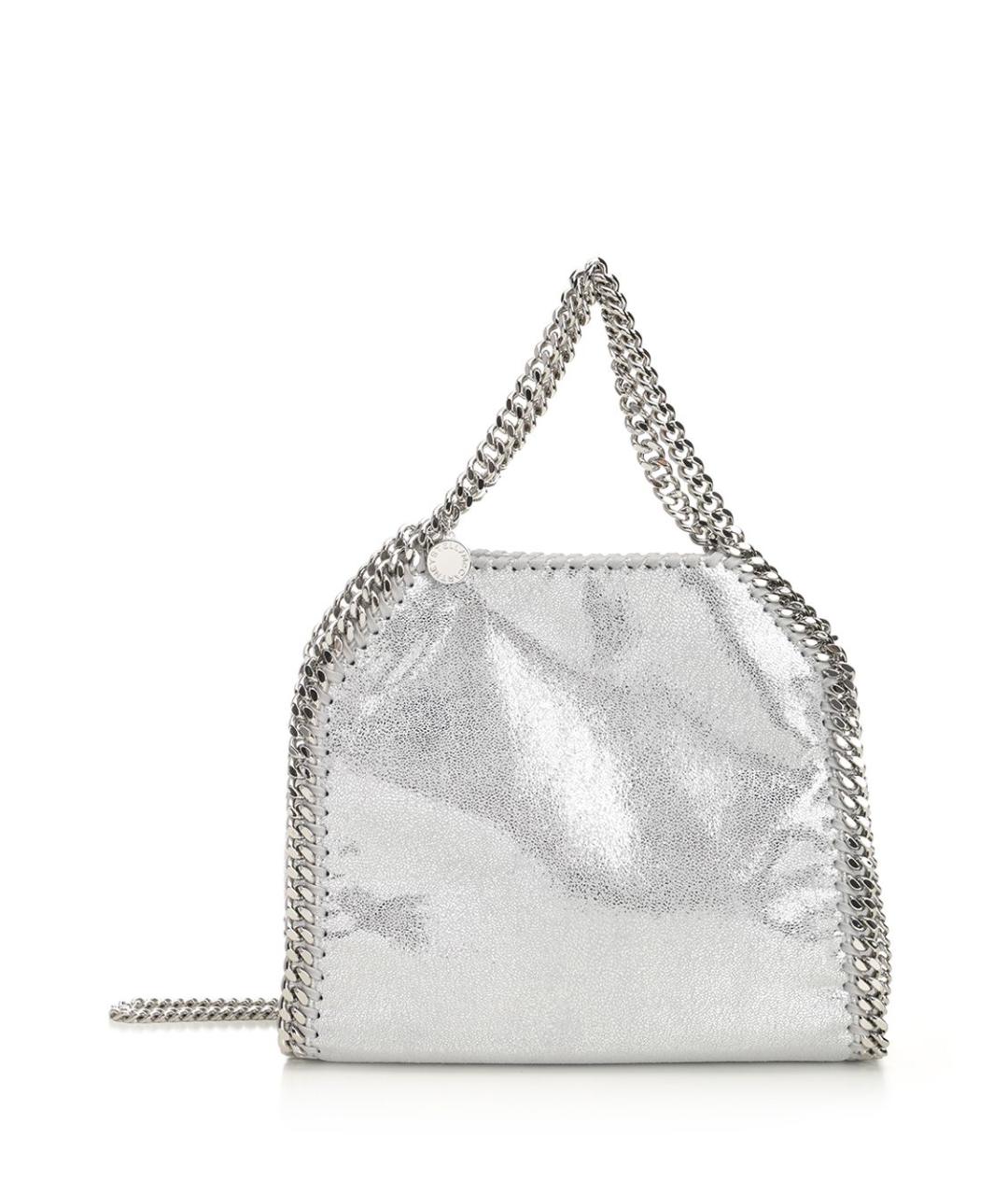 STELLA MCCARTNEY Серебряная сумка тоут из искусственной кожи, фото 1