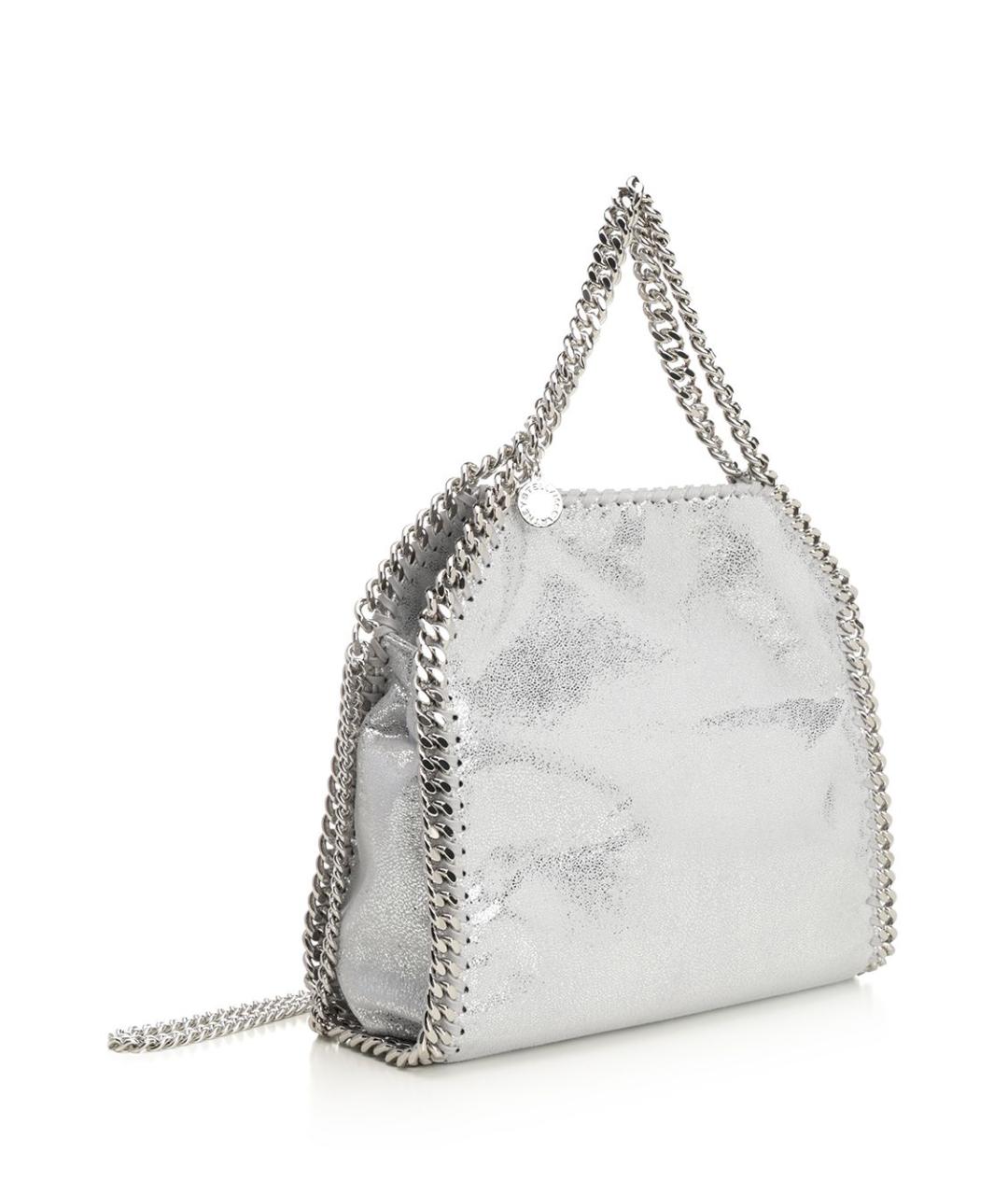 STELLA MCCARTNEY Серебряная сумка тоут из искусственной кожи, фото 2