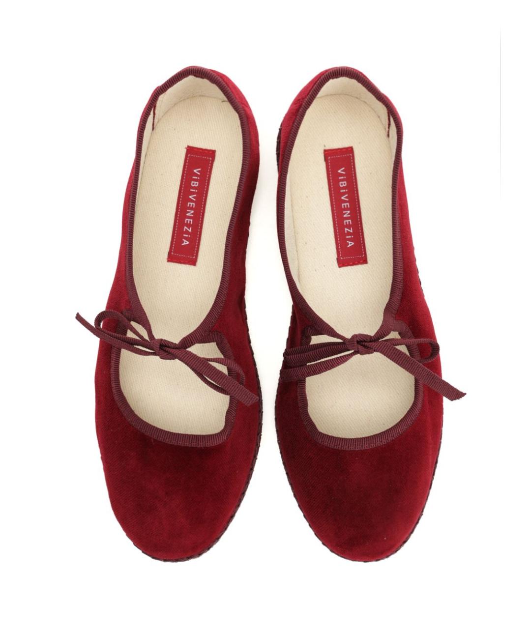 VIBI Бордовые текстильные балетки, фото 5
