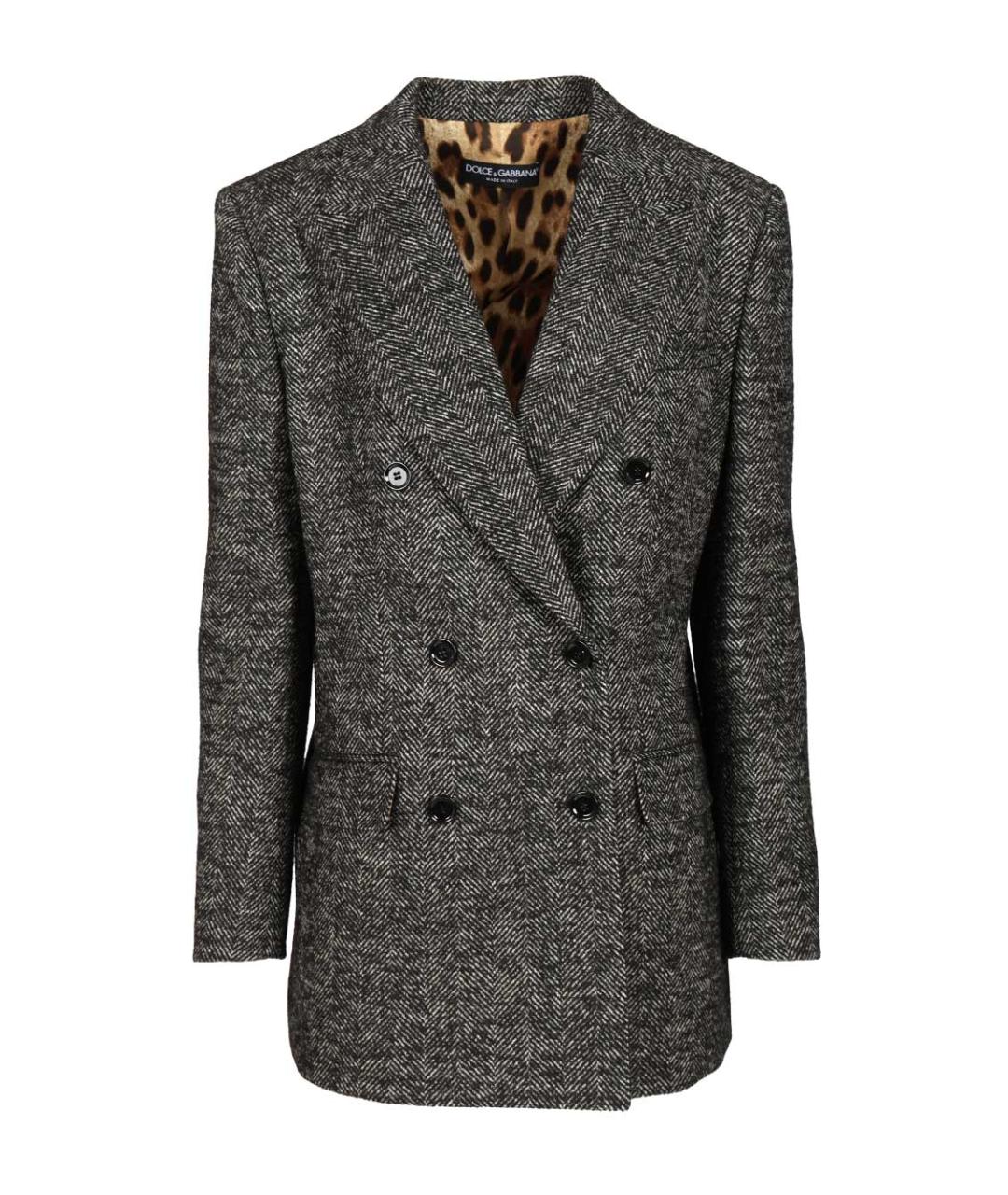 DOLCE&GABBANA Серый шерстяной жакет/пиджак, фото 1