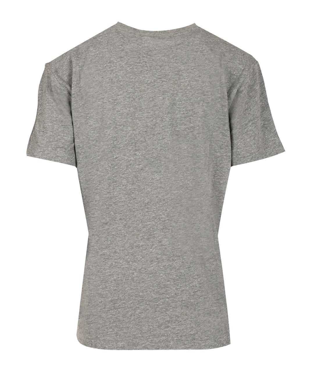 POLO RALPH LAUREN Серая хлопковая футболка, фото 2