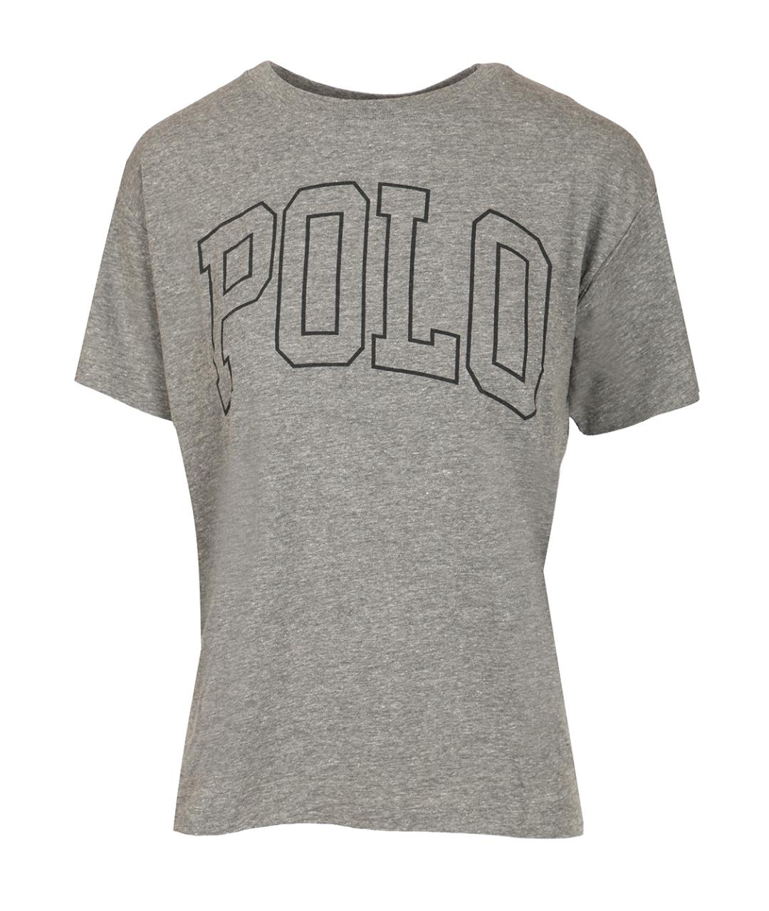 POLO RALPH LAUREN Серая хлопковая футболка, фото 1