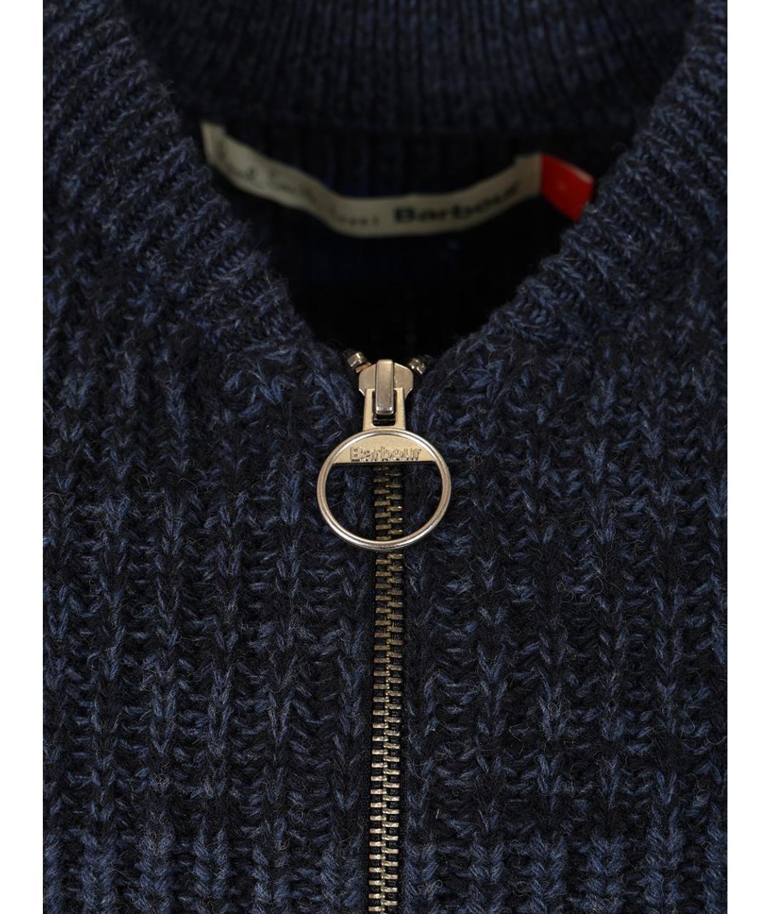 BARBOUR Синий шерстяной кардиган, фото 5