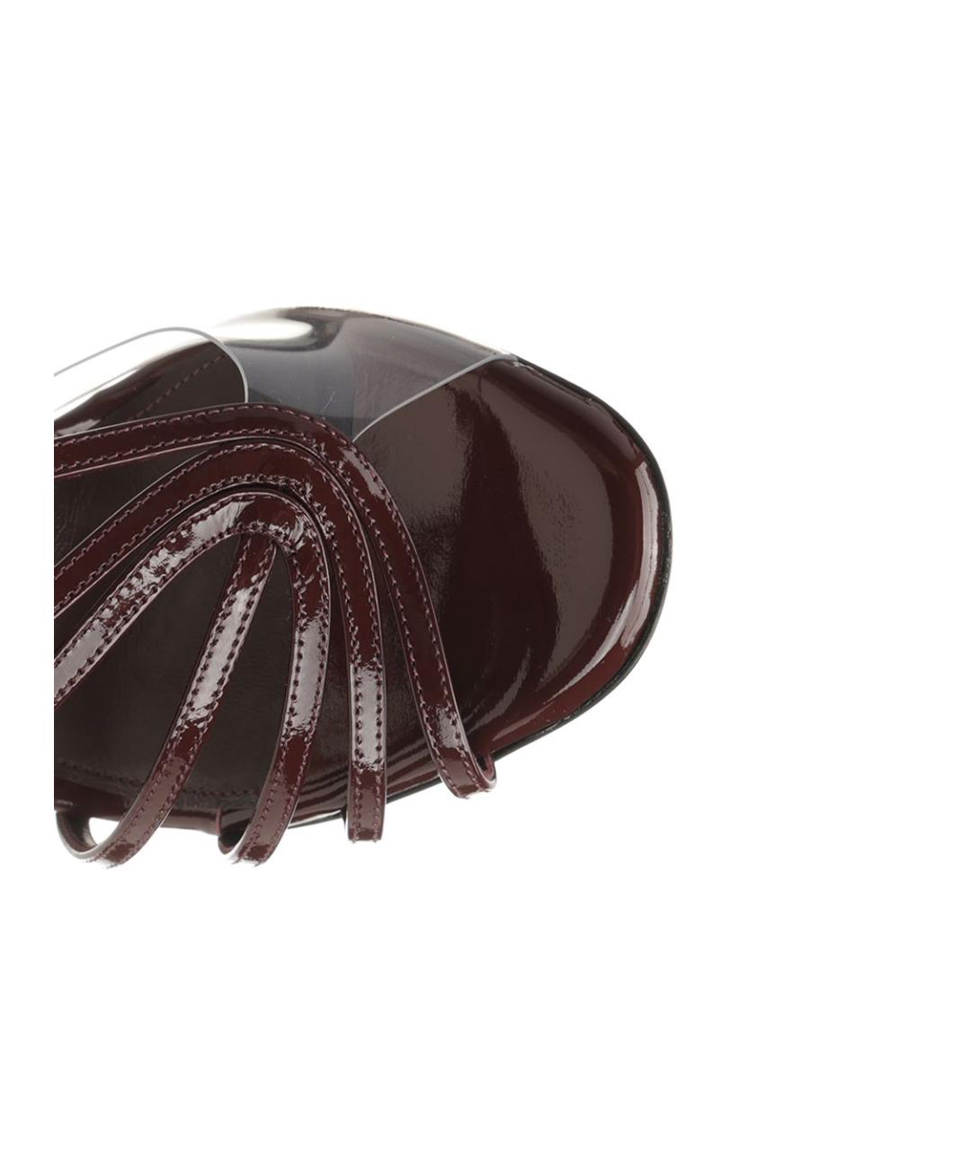 ALEVI Бордовые кожаные босоножки, фото 4