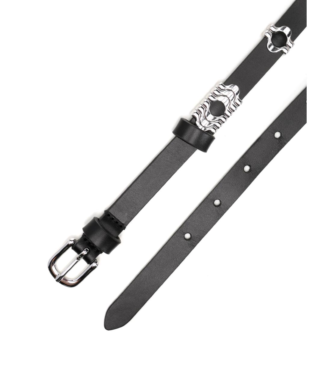 ISABEL MARANT Черный кожаный ремень, фото 2