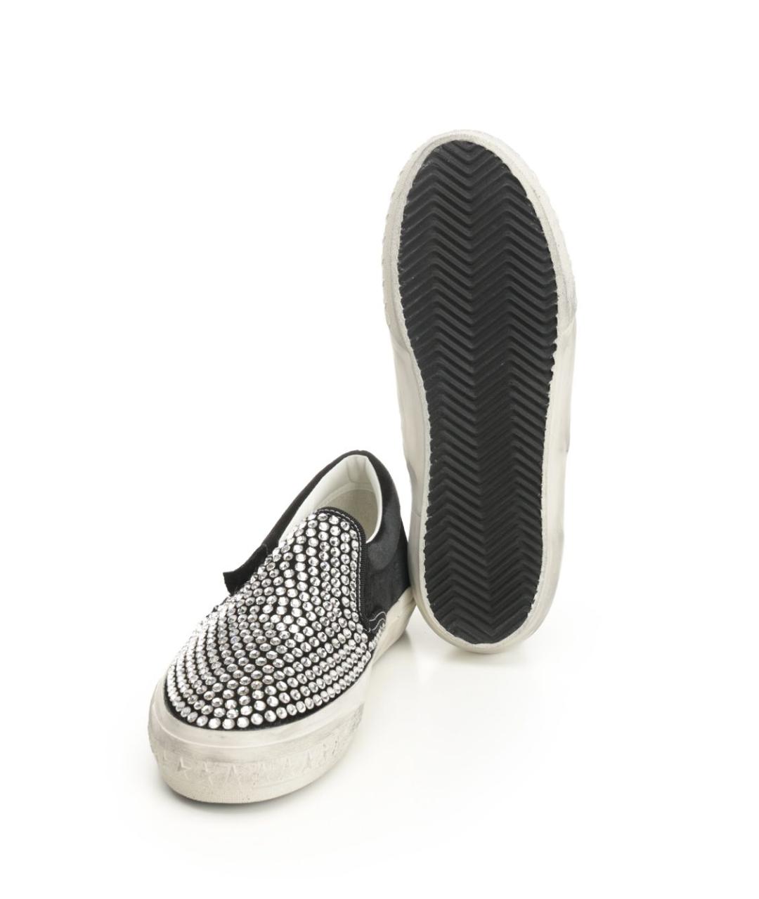 GOLDEN GOOSE DELUXE BRAND Черные кожаные слипоны, фото 5