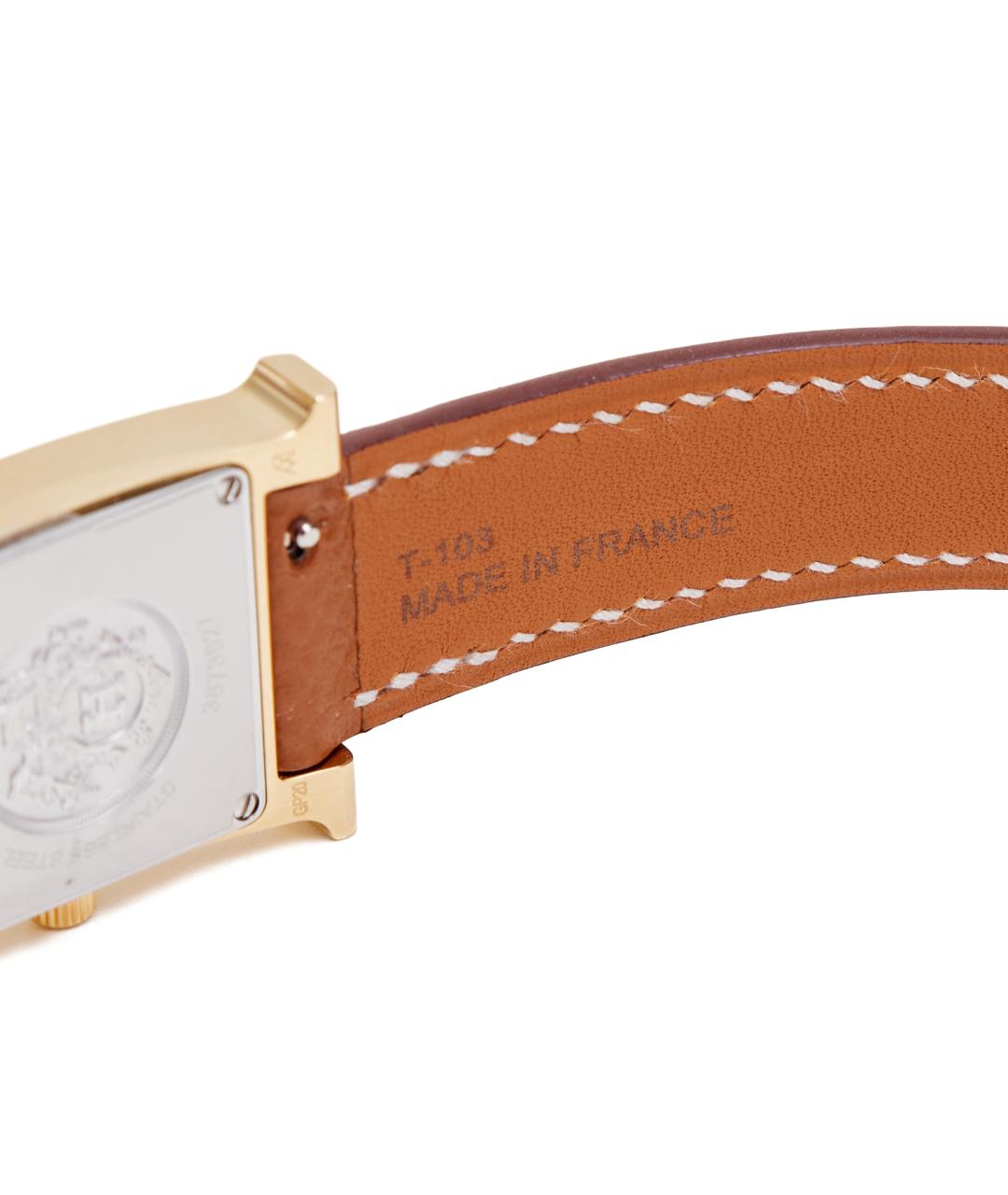 HERMES Коричневые кожаные часы, фото 3