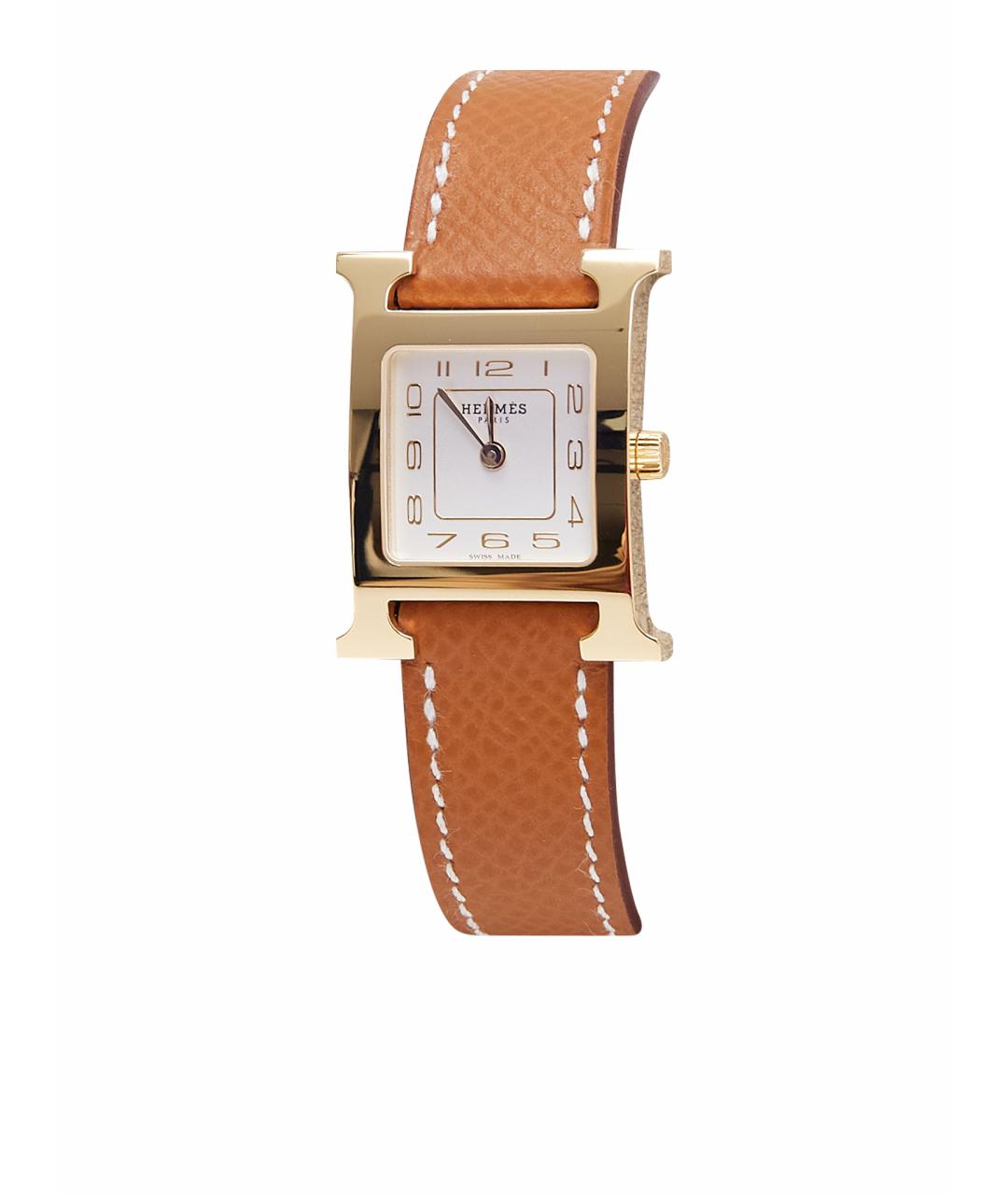 HERMES Коричневые кожаные часы, фото 1