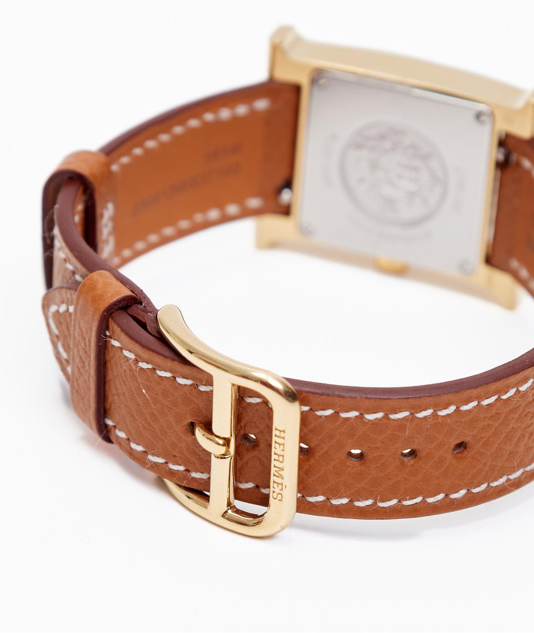 HERMES Коричневые кожаные часы, фото 5