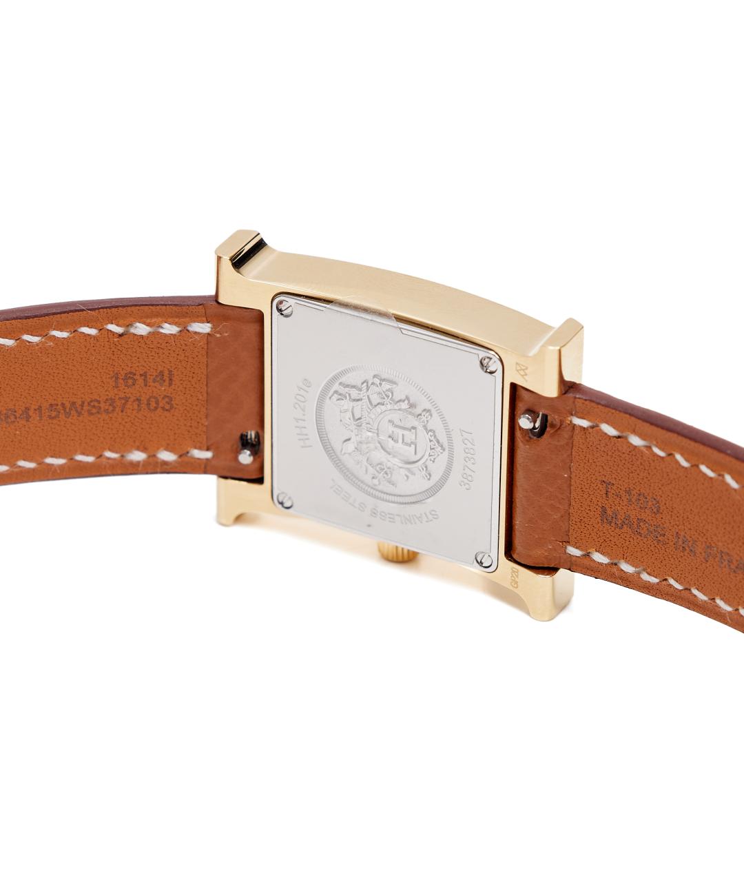 HERMES Коричневые кожаные часы, фото 4