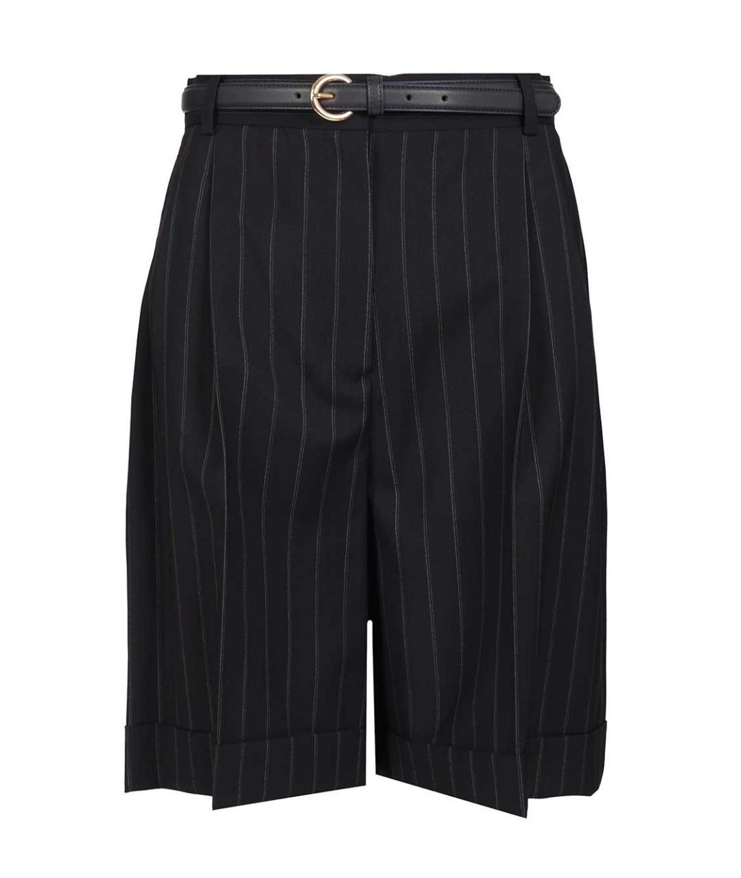 MAX MARA STUDIO Темно-синие шерстяные шорты, фото 1