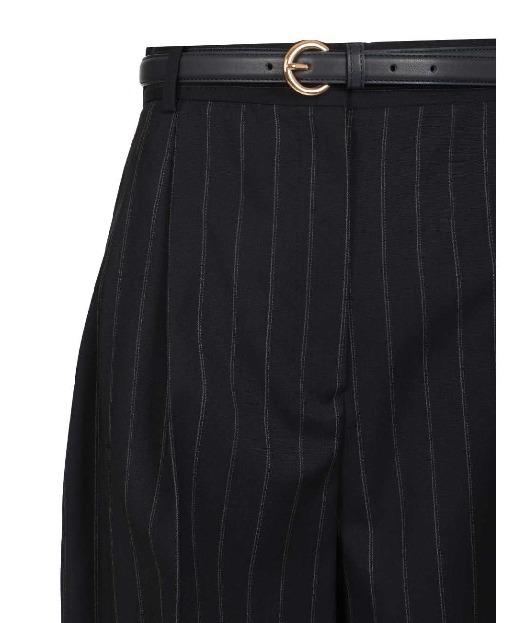 MAX MARA STUDIO Темно-синие шерстяные шорты, фото 4