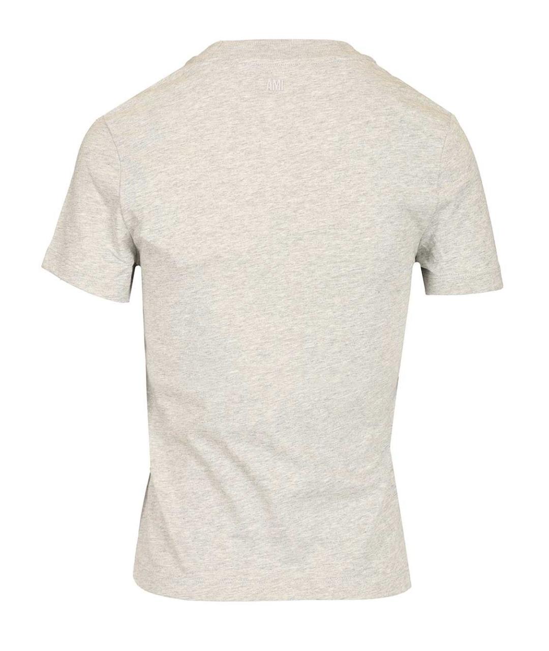 Ami Paris Серая хлопковая футболка, фото 2