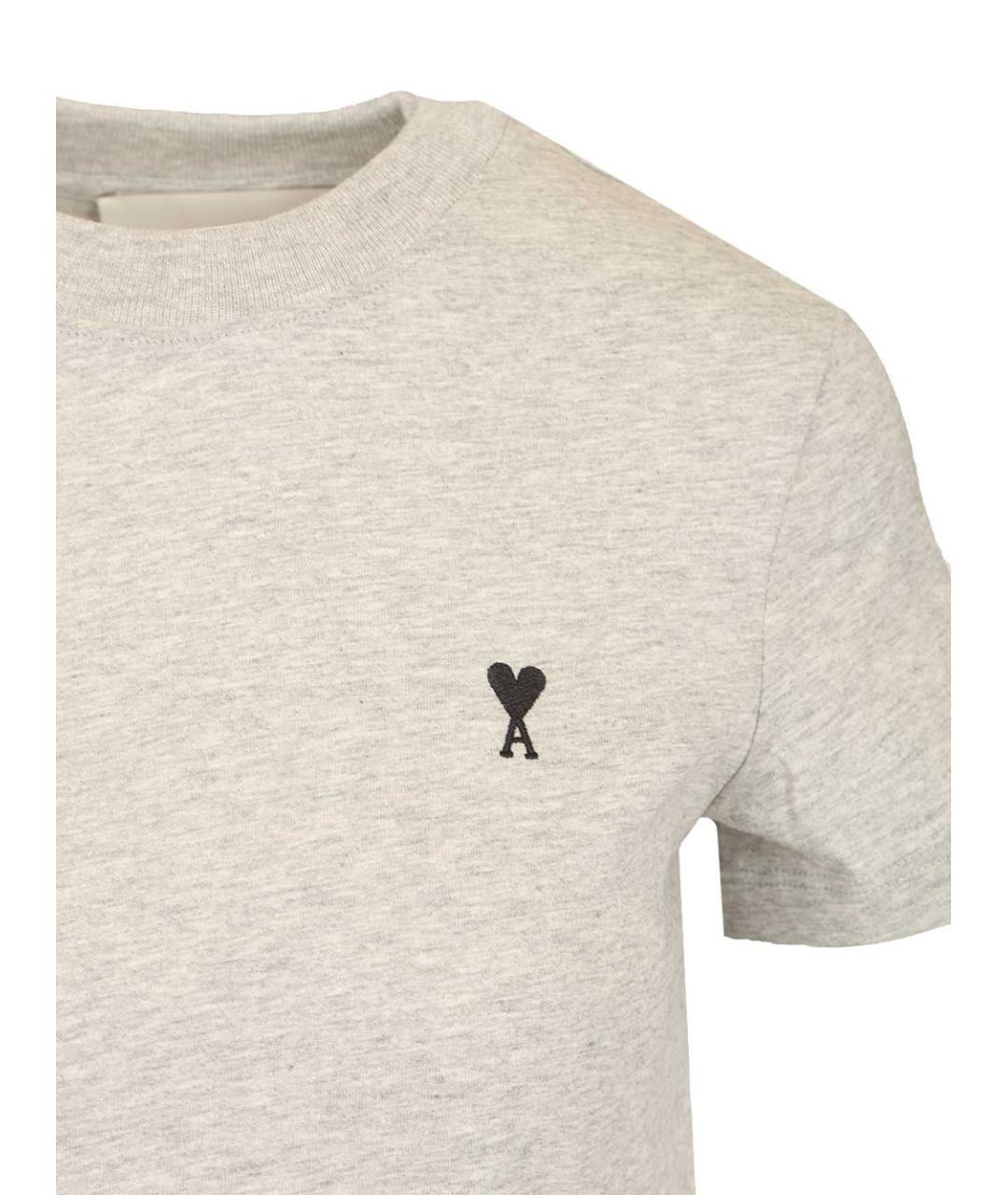 Ami Paris Серая хлопковая футболка, фото 3