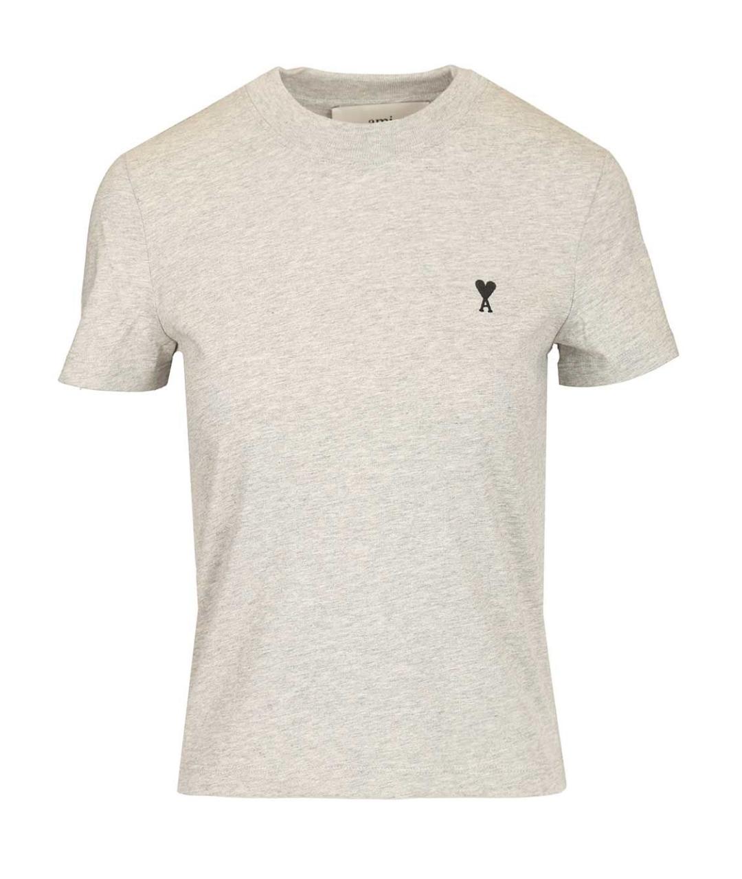 Ami Paris Серая хлопковая футболка, фото 1