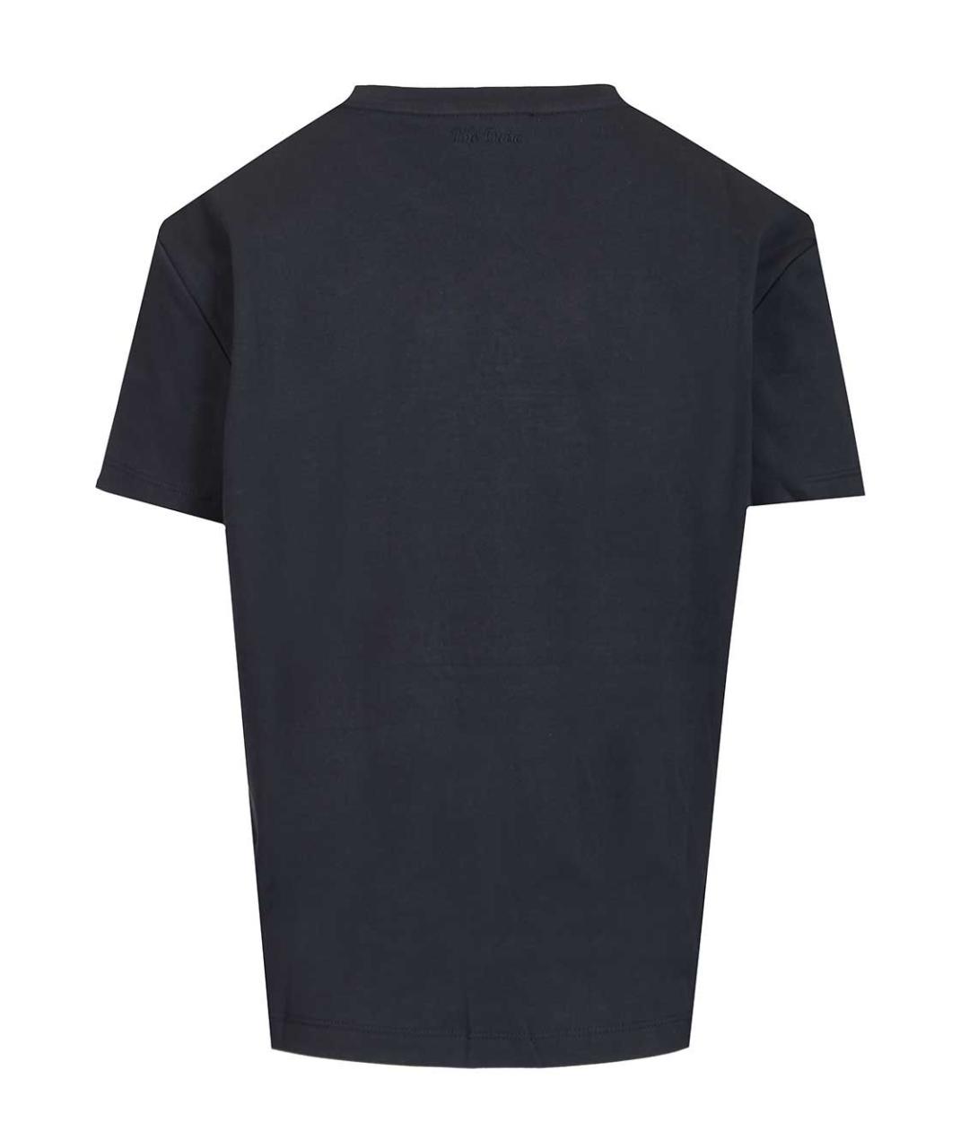 'S MAX MARA Темно-синяя хлопковая футболка, фото 2